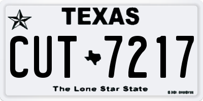 TX license plate CUT7217