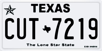 TX license plate CUT7219