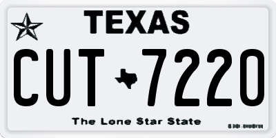 TX license plate CUT7220