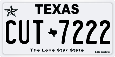 TX license plate CUT7222