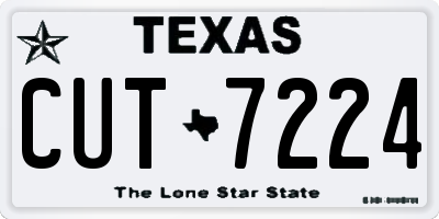 TX license plate CUT7224