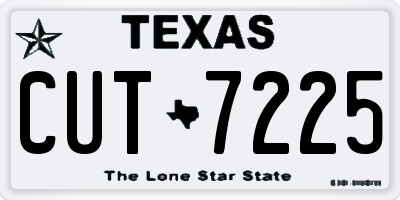 TX license plate CUT7225