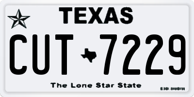 TX license plate CUT7229