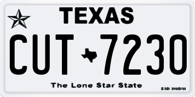 TX license plate CUT7230