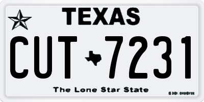 TX license plate CUT7231