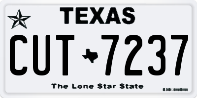 TX license plate CUT7237