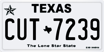 TX license plate CUT7239