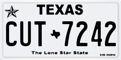 TX license plate CUT7242