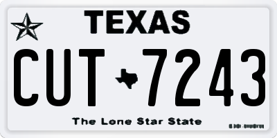 TX license plate CUT7243