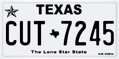 TX license plate CUT7245