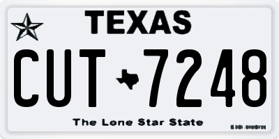 TX license plate CUT7248