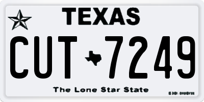 TX license plate CUT7249
