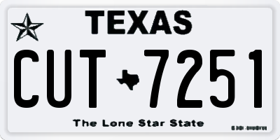 TX license plate CUT7251