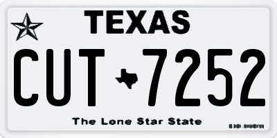 TX license plate CUT7252