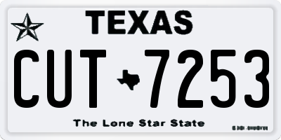TX license plate CUT7253