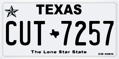 TX license plate CUT7257
