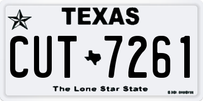 TX license plate CUT7261