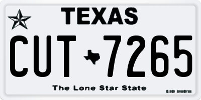 TX license plate CUT7265