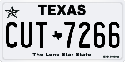 TX license plate CUT7266