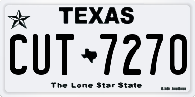 TX license plate CUT7270