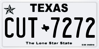 TX license plate CUT7272