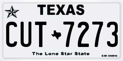 TX license plate CUT7273