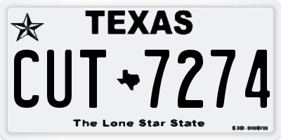 TX license plate CUT7274