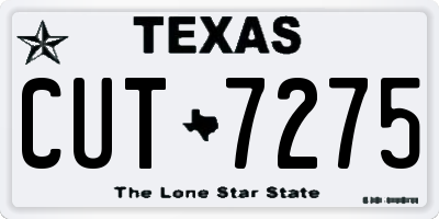 TX license plate CUT7275