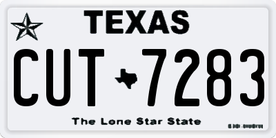 TX license plate CUT7283