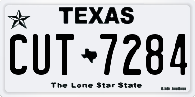TX license plate CUT7284