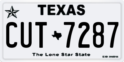 TX license plate CUT7287