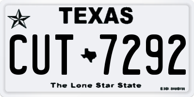 TX license plate CUT7292