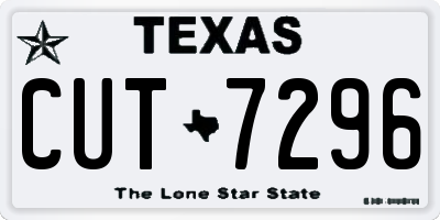 TX license plate CUT7296