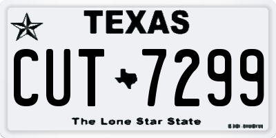 TX license plate CUT7299