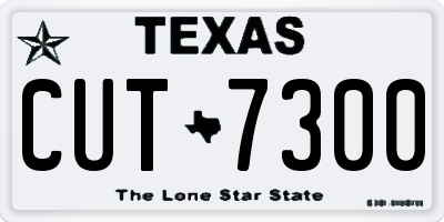 TX license plate CUT7300