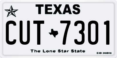 TX license plate CUT7301