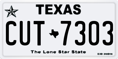 TX license plate CUT7303