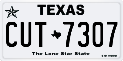 TX license plate CUT7307