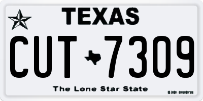 TX license plate CUT7309