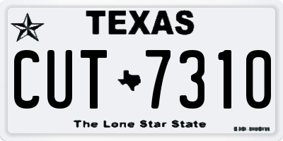 TX license plate CUT7310