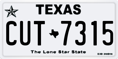 TX license plate CUT7315