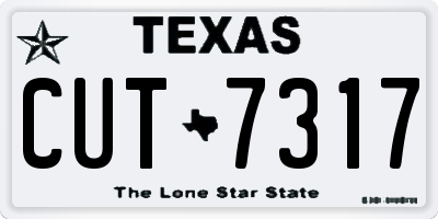 TX license plate CUT7317