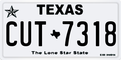 TX license plate CUT7318
