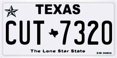 TX license plate CUT7320