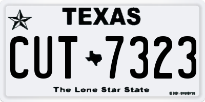 TX license plate CUT7323