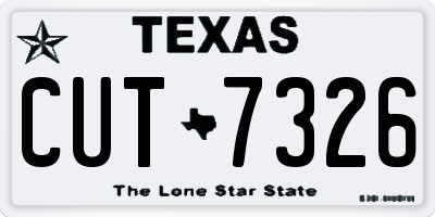 TX license plate CUT7326