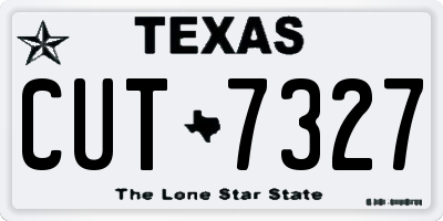 TX license plate CUT7327