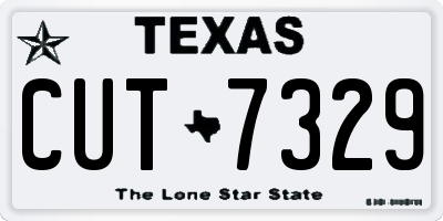 TX license plate CUT7329