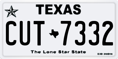 TX license plate CUT7332