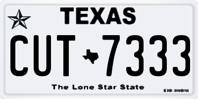 TX license plate CUT7333